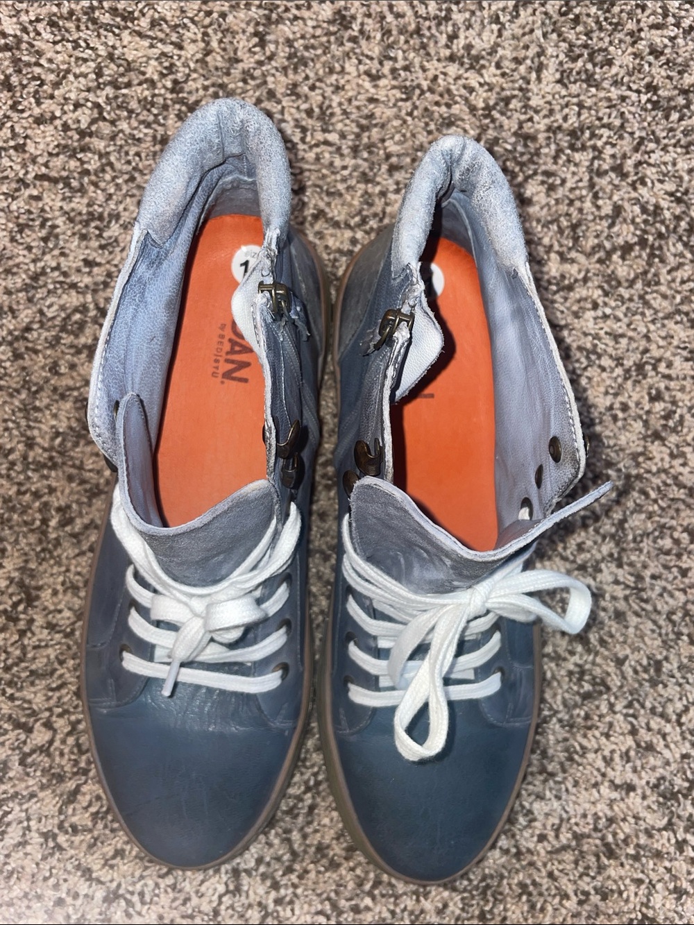 BED|STU Roan Leather Macc II 2 High Mid Top Sneaker Grey Sz 11. NWOT - Picture 6 of 16